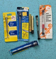 Lot Of Vintage Mechanical Pencil Lead And Pen Refills