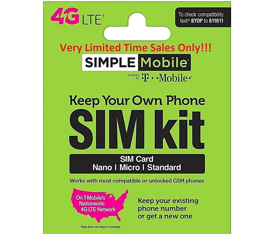 SIMPLE MOBILE eSim available $50 plan 2 months Truly unlimited with 5GB Hotspot - Image 3 of 4