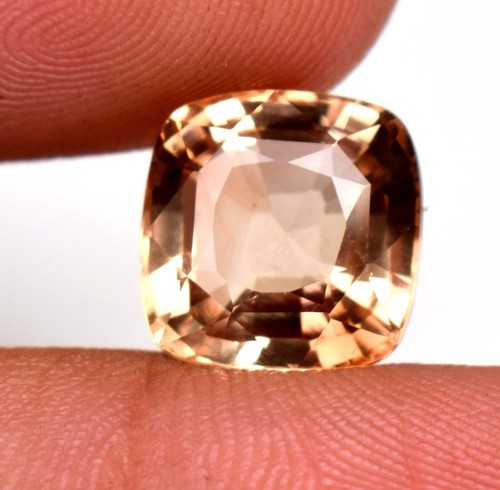 6,90 Karat natürliches brasilianisches Imperial Topas zertifiziertes Kissen geschnittenes lockeres Edelstein für Ring - Bild 3 von 6