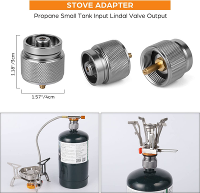 Odoland 3500W Windproof Camp Stove Camping Gas Stove with Fuel Canister  Adapter, | eBay