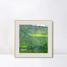 Framed Canvas Giclee Print Art Litzlberg on Lake Attersee by Gustav Klimt 28"x28