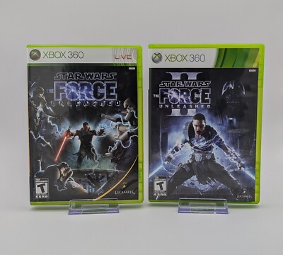 Star Wars: The Force Unleashed 1 & 2 (Microsoft Xbox 360, 2008) With Manual