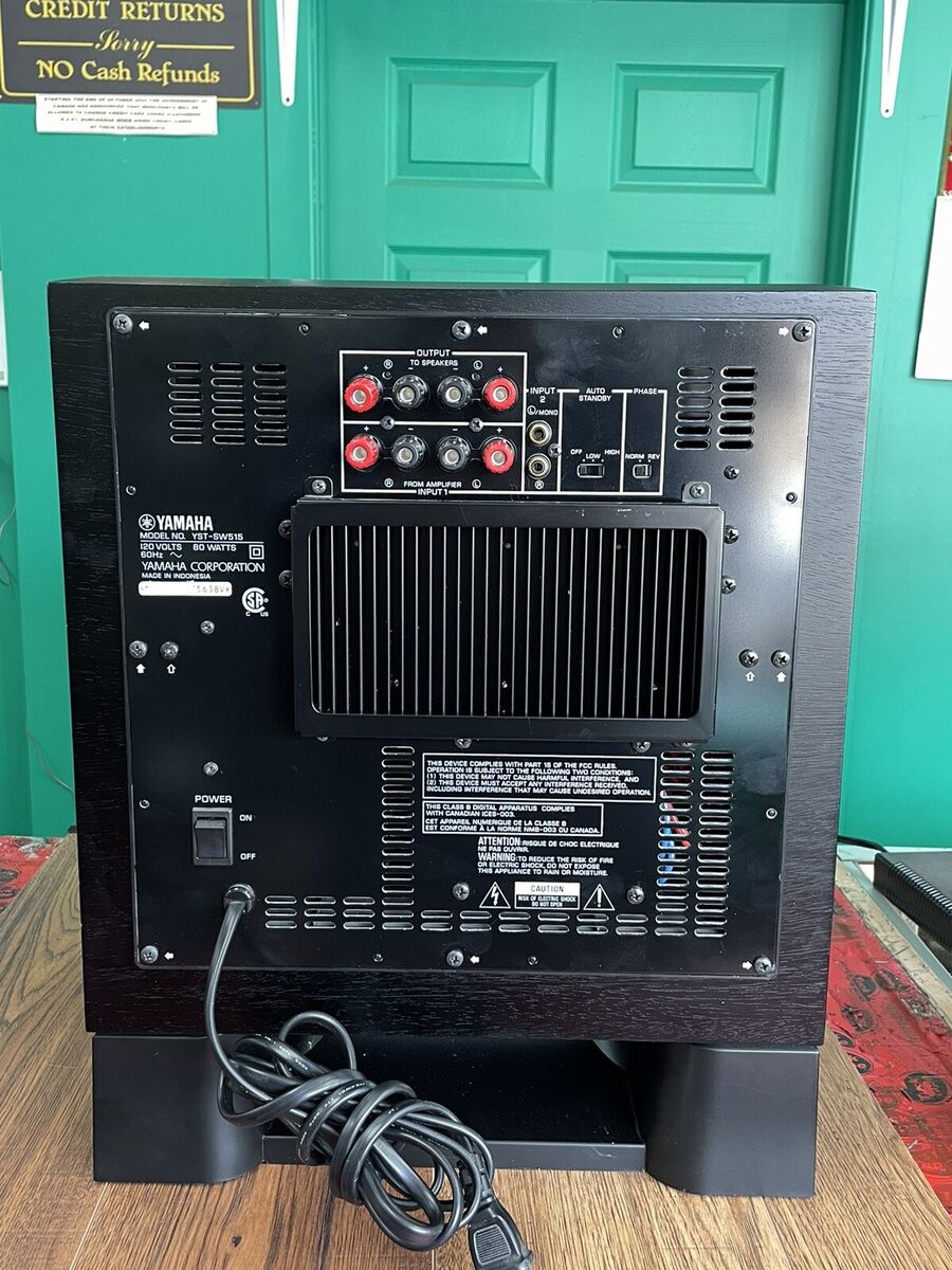YAMAHA YST-SW515 SUBWOOFER SYSTEM 120 VOLTS 80 WATTS 60Hz | eBay YAMAHA YST-SW515 SUBWOOFER SYSTEM 120 VOLTS 80 WATTS 60Hz | eBay