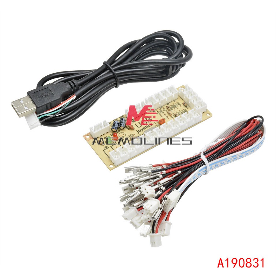 Zero Delay Arcade USB Encoder – PC To Joystick MAME Board For Sanwa Buttons + Cable