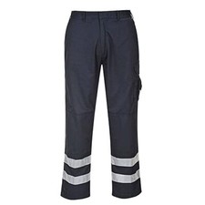 Image of Portwest S917 Iona Mens Safety Combat Navy Trousers Size S-4XL Leg 31" New