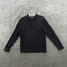 Ted Baker Men's Polo Size 3 US Medium 100 Cotton Long Sleeve Collared Stretch