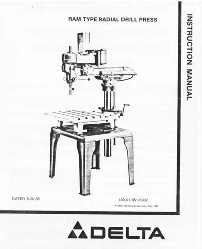 Delta 15-126 Ram Type Radial Drill 