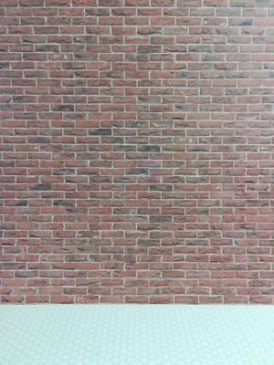 Dollhouse Miniature Weathered Brown Brick Textured Embossed Paper 1:12 Scale