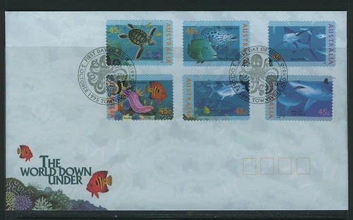 Australia 1995 World Down Under Peel Stick Variety  APM28220 First Day Cover
