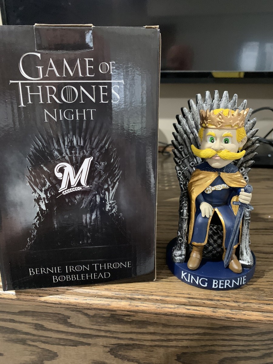Game Of Thrones MILWAUKEE BREWERS 2017 King Bernie BOBBLEHEAD NIB