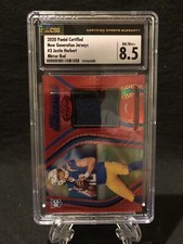 2020 Justin Herbert /199 Panini Certified New Generation Jersey Rookie CSG 8.5