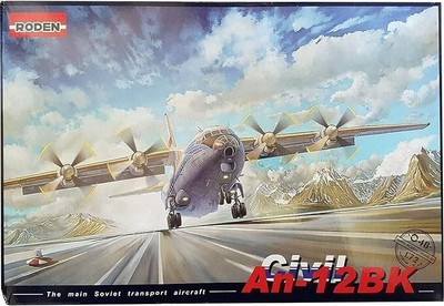 An-12BK Civil Soviet Transport Aircraft 1/72 Scale Plastic Model Kit RODEN 048