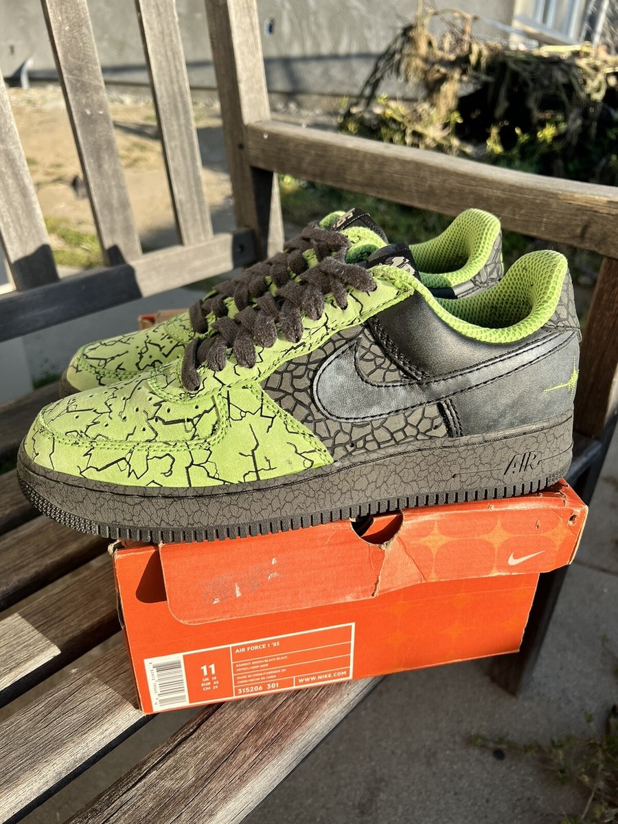 Nike Air Force 1 Low 03 HUF Hufquake 2006 Green sz 11 Nike Air Force 1 Low 03 HUF Hufquake 2006 Green sz 11