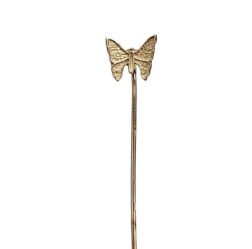 14K Yellow Gold Butterfly Lapel Stick Pin L506 - Picture 2 of 10