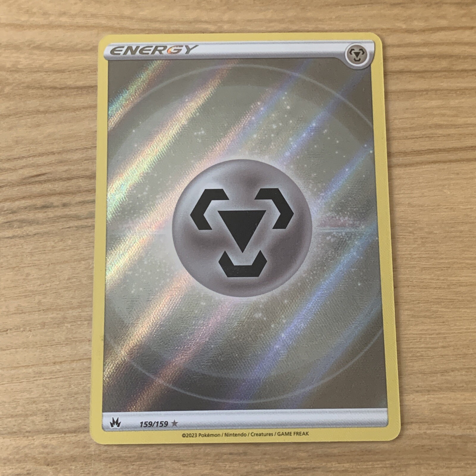Pokémon TCG Metal Energy (Texture Full Art) Crown Zenith 159/159 Holo