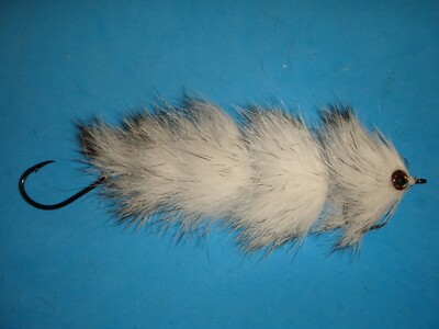 FLY FISHING FLIES - Grizzly White BUNNY GAME CHANGER Streamer #1/0 (2 pcs.)