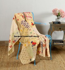 Indien Patchwork Set Coton Handmade Vintage Canapé dessus Lit Réversible Blanket