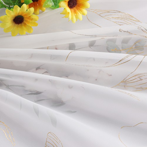 Voile Raffrollo mit Klettband Raffgardine Küche Gardine Transparent Rollo Modern - Bild 12 von 12