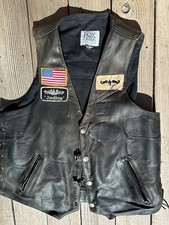 Fox Creek Leather Buffalo Nickel Motorcycle Vest Mens Size XL Made in USA 52