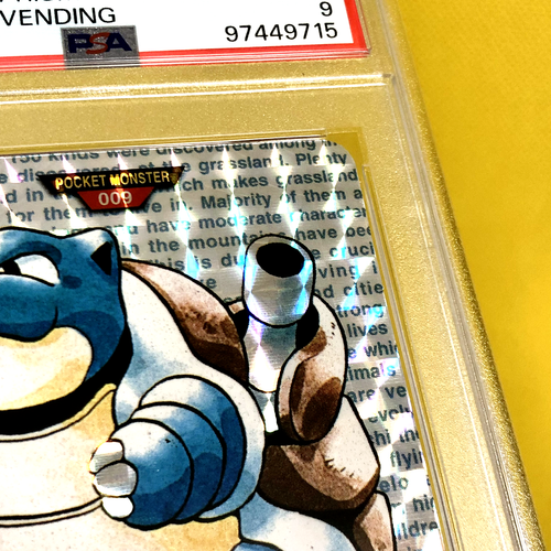 Pokemon Card Japanese【Blastoise】PSA9 No.009 Holo Prism Carddass Vending Bandai - Picture 4 of 13