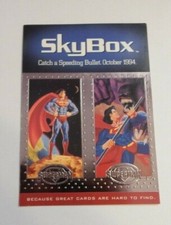 1994 Skybox Superman Man of Steel Platinum Series 5 X 7 Promo Card Sheet