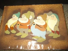 Snow White Courvoisier 6 Dwarfs large images Disney production Cel