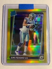 2021 Panini Donruss Optic Simi Fehoko #242 Gold Prizm #D /10 RC Cowboys