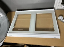 Nice! GENUINE GE HOTPOINT CRISPER DRAWER COVER SHELF With GLASS INSERT