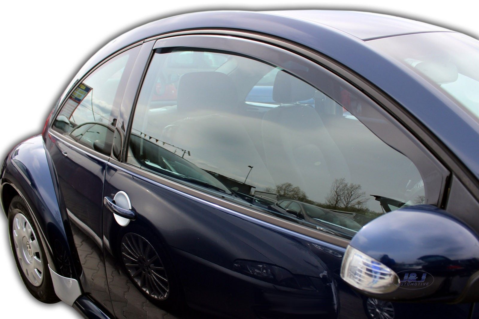 Déflecteurs d'air HEKO haut de gamme pour Volkswagen New Beetle finition fumée unie
