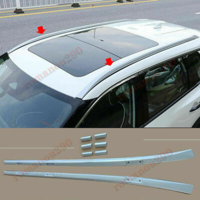 1Set For Nissan Rogue X-Trail 2021-2022 Silver Top Roof Rack Side Rails Luggage