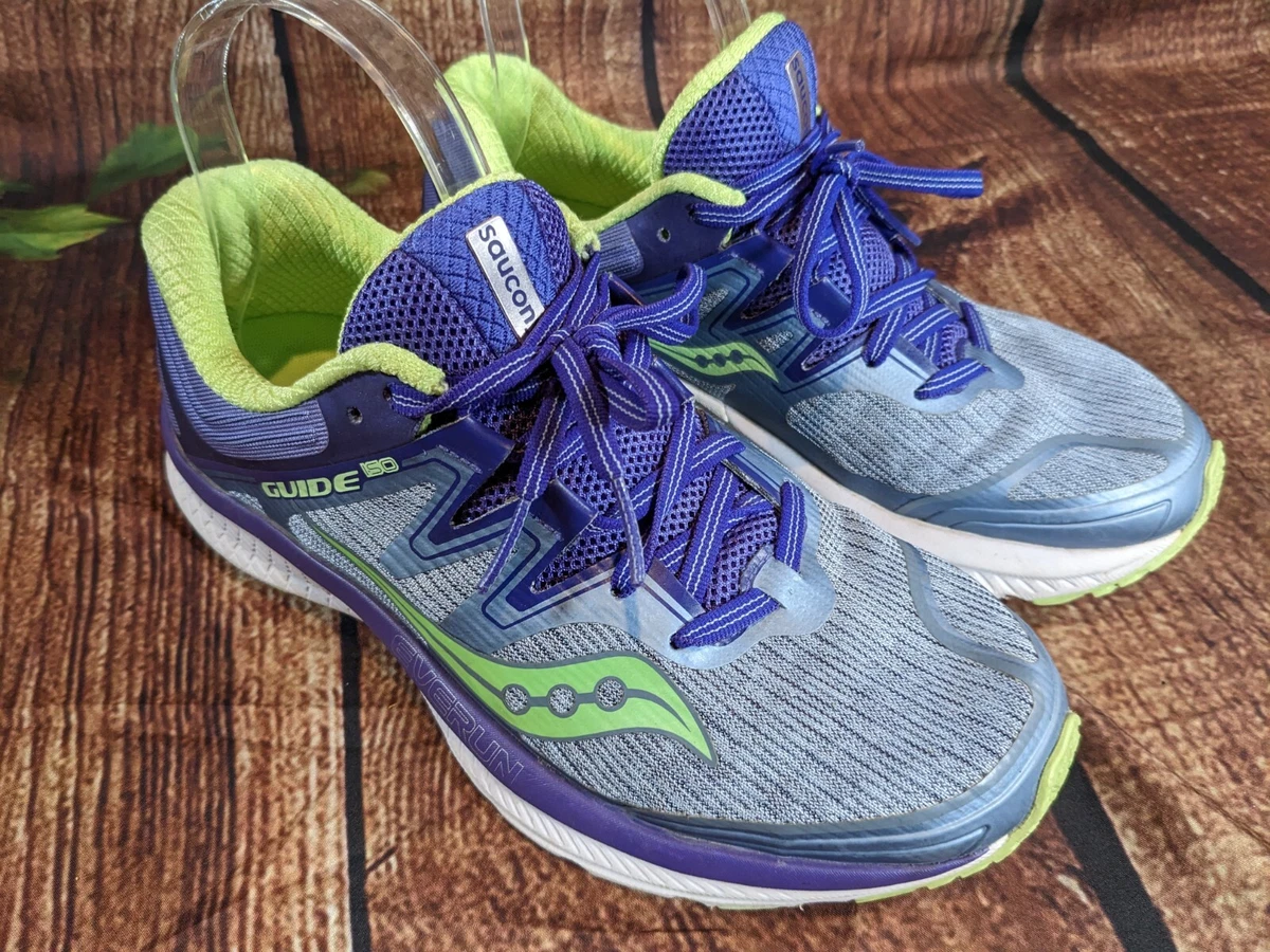 Saucony Womens Guide ISO S10415 1 Purple Gray Running Shoes