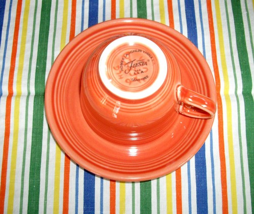 Fiesta Teacup & Saucer ~U-PICK~ SUNFLOWER YELLOW PERIWINKLE PLUM CINNABAR BLUE + - Picture 68 of 87