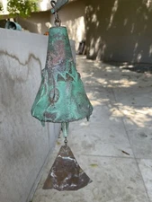 VINTAGE PAOLO SOLERI COSANTI ARCOSANTI BRUTALIST CAST BRONZE WIND CHIME BELL