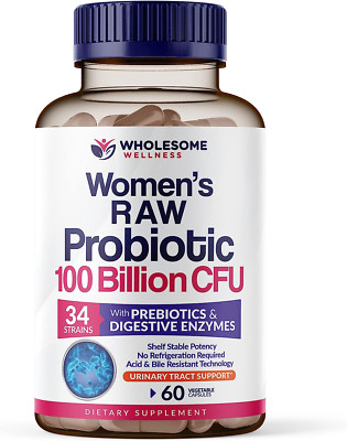 Dr. Formulated Raw Probiotics for Women 100 Billion Cfus Capsules with Prebio...