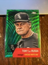 Tony LaRussa 2022 Topps Chrome Platinum Green Wave Refractor #109 /99 White Sox
