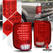 Chrome/Red *Full LED* Tail Light Rear Reverse Brake Lamp for 04-08 Ford F150