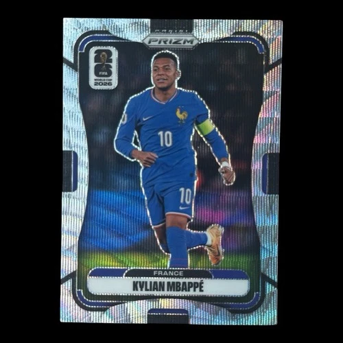 2026 Panini Prizm FIFA World Cup Kylian Mbappe Silver Wave Prizm France