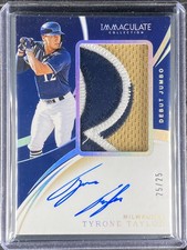 Taylor, Tyrone - 2020 Immaculate - Patch/Autograph - 25/25