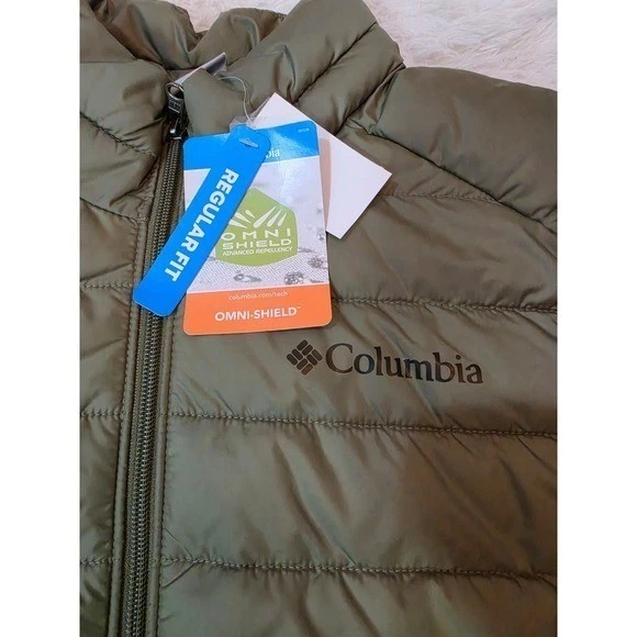 NWT Columbia Mens Powder Lite II Vest Stone Green Puffer Small 2087961 image 2