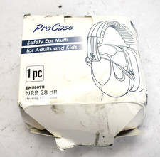 Pro Case Noise Reduction Ear Muffs Sound Proof Ear Protection NRR 28 Db Black