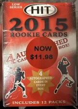 2015 Sage Hit Football Blaster Box Factory Sealed (4 Autos Per Box)