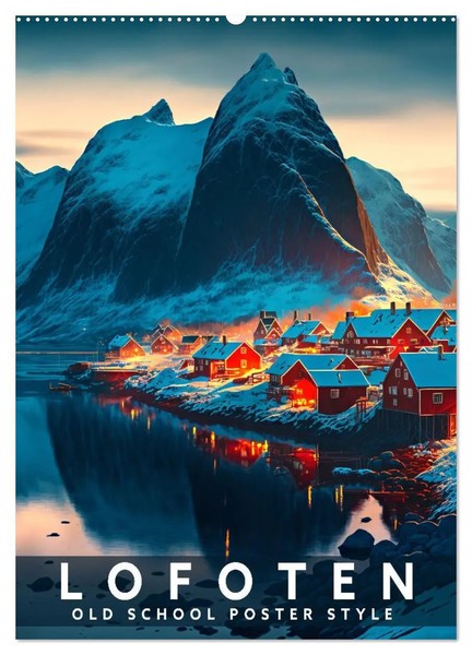 Val Thoermer | Lofoten - Old School Poster Style (Wandkalender 2026 Din A2...-image