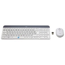 Logitech Mk470 Kit Mouse E Tastiera Wireless + Adesivi Layout Spagnolo Bianco_
