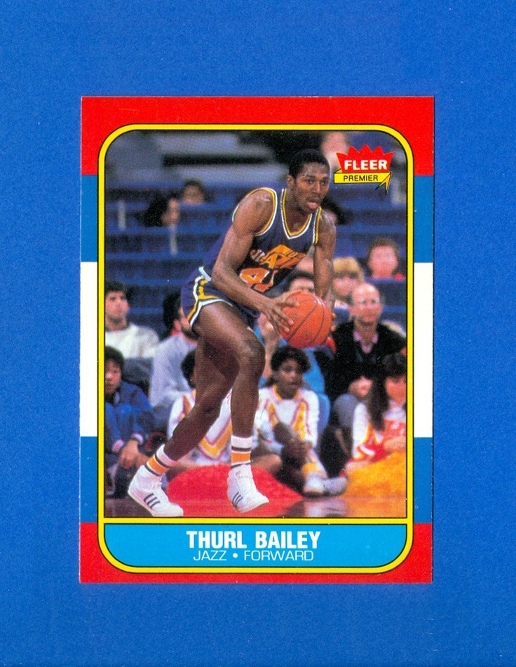 1986/1987 Fleer Basketball #6 Thurl Bailey 86/87 Set Break RC Rookie Card EX/MT