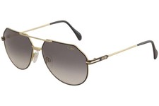 Cazal Legends 724/3 002SG Sunglasses Men's Black/Gold Plated/Grey Gradient 61mm
