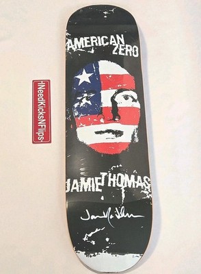 SIGNED Zero x THPS American Zero Skateboard Deck -Jamie Thomas Autograph + MOUNT