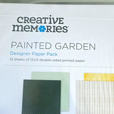 Creative Memories Painted Garden Designer Paper Pack 12 12x12 Double-Sided