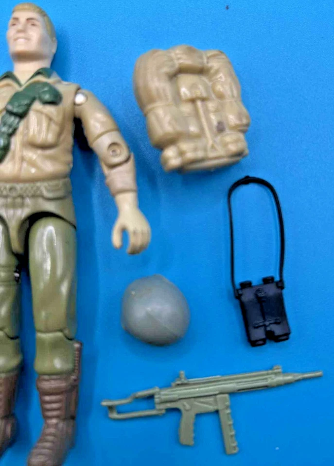 Vintage GI Joe Duke Action Figure 1983 Complete Backpack Rifle Binoculars - Image 4 of 4