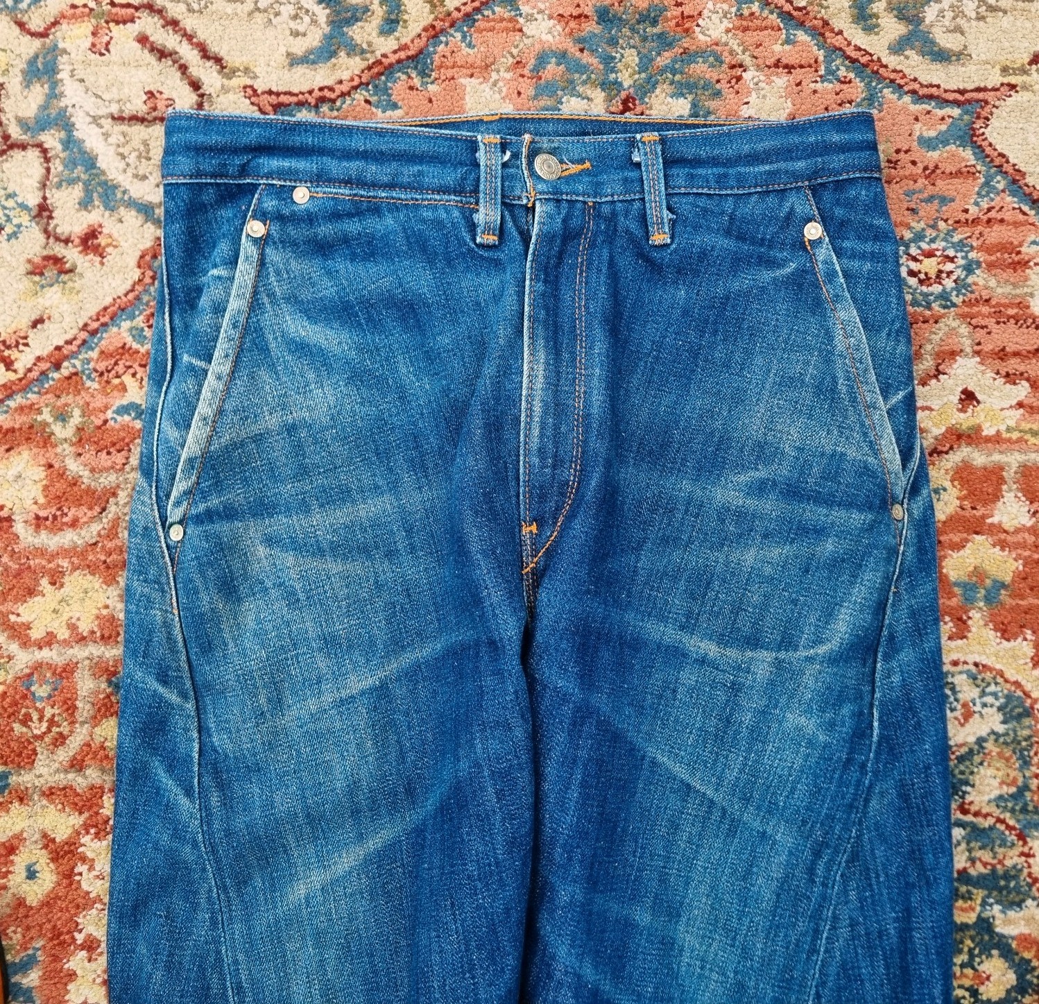 Rare Levi's Vintage Red Tab Twisted Selvedge Jeans W30 L32 Made In Spain image 2