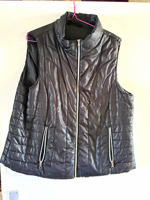 Janina Damen Steppweste schwarz Gr. 46 Polyester Reißverschluss Taschen